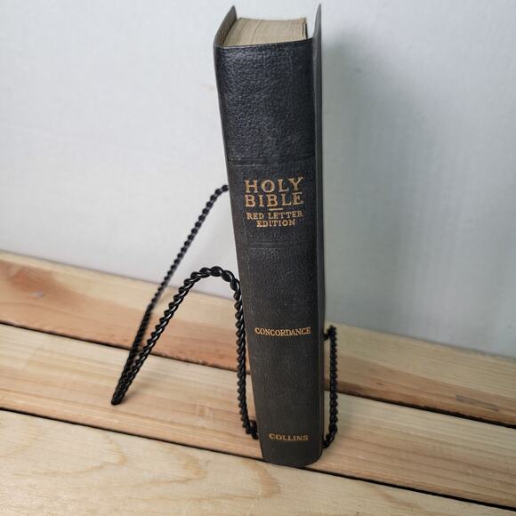 VINTAGE Collins Concordance Bible - KJV - Leatheroid w/ Box (1957) - Picture 2 of 8